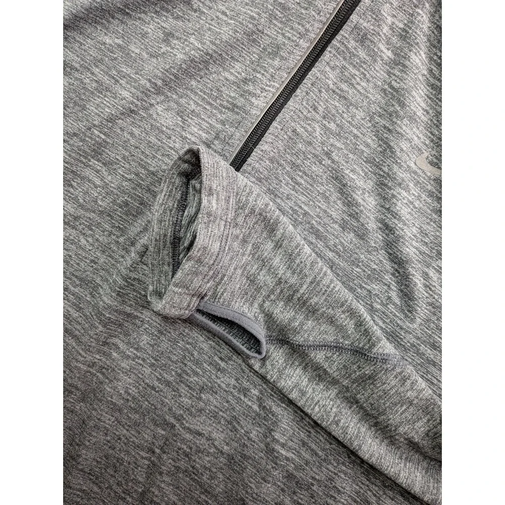 Nike Dri-FIT Element Womens Gray Heather Quarter Zip Running Top 481320-063 M